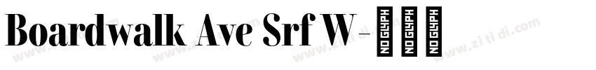 Boardwalk Ave Srf W字体转换